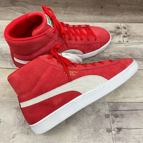 PUMA Men's Suede Classic XXI Mid Sneakers Size 11 Red - Picture 4 of 10